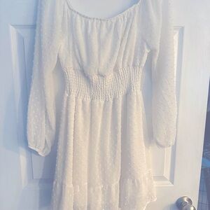 White mini dress